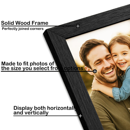 Premium Solid Wood Photo Frame for Wall | Wooden Picture Frame & Wall Decor