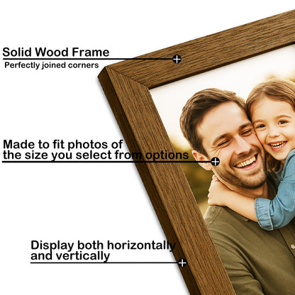 Premium Solid Wood Photo Frame for Wall | Wooden Picture Frame & Wall Decor