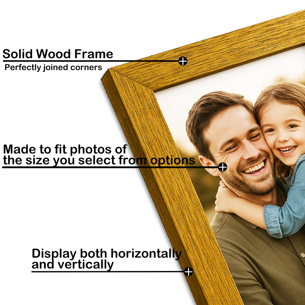 Premium Solid Wood Photo Frame for Wall | Wooden Picture Frame & Wall Decor