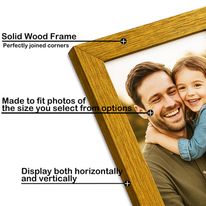 Premium Solid Wood Photo Frame for Wall | Wooden Picture Frame & Wall Decor