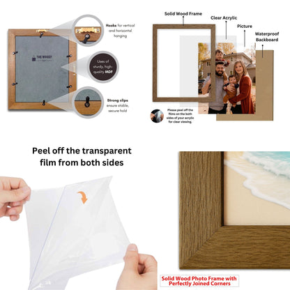 Premium Solid Wood Photo Frame for Wall | Wooden Picture Frame & Wall Decor
